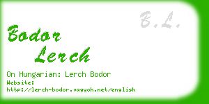 bodor lerch business card